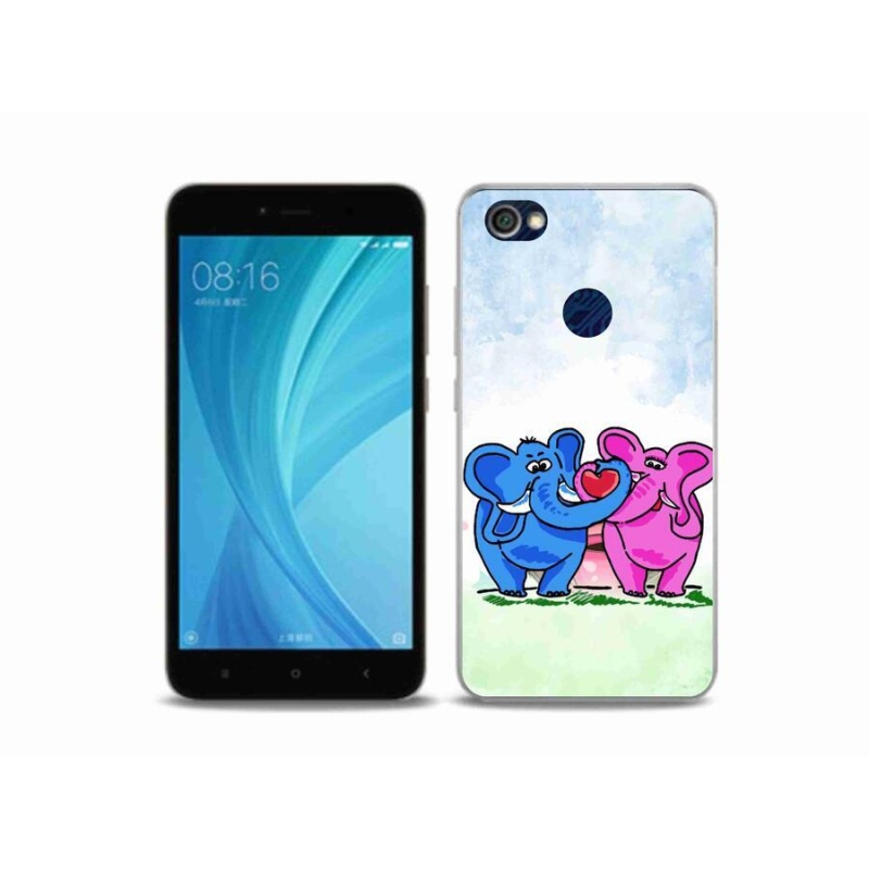 Gelový kryt mmCase na mobil Xiaomi Redmi Note 5A Prime - zamilovaní sloni
