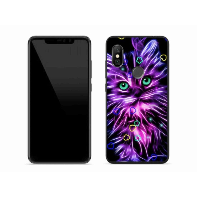Gelový kryt mmCase na mobil Xiaomi Redmi Note 6 Pro - abstraktní kočka