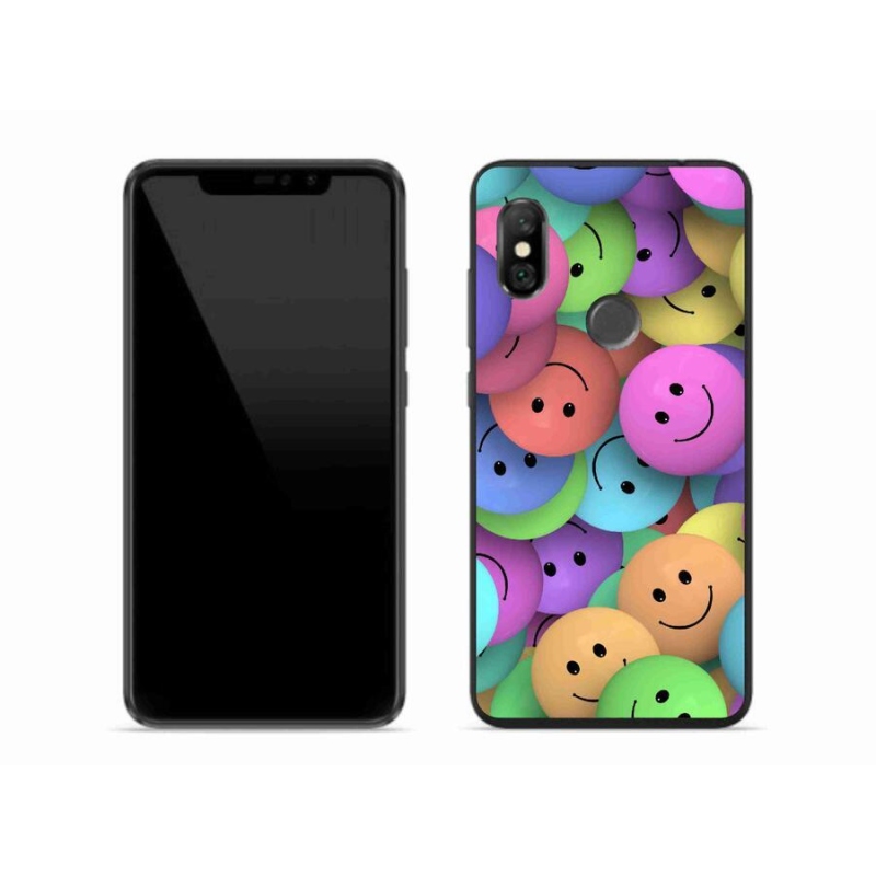 Gelový kryt mmCase na mobil Xiaomi Redmi Note 6 Pro - barevní smajlíci