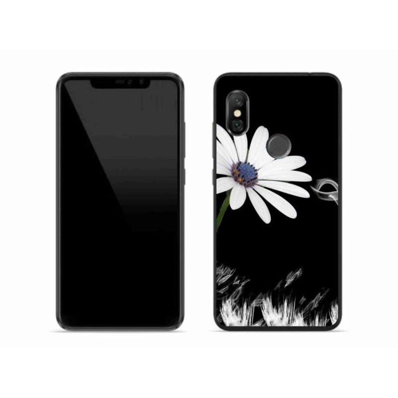 Gelový kryt mmCase na mobil Xiaomi Redmi Note 6 Pro - bílá květina