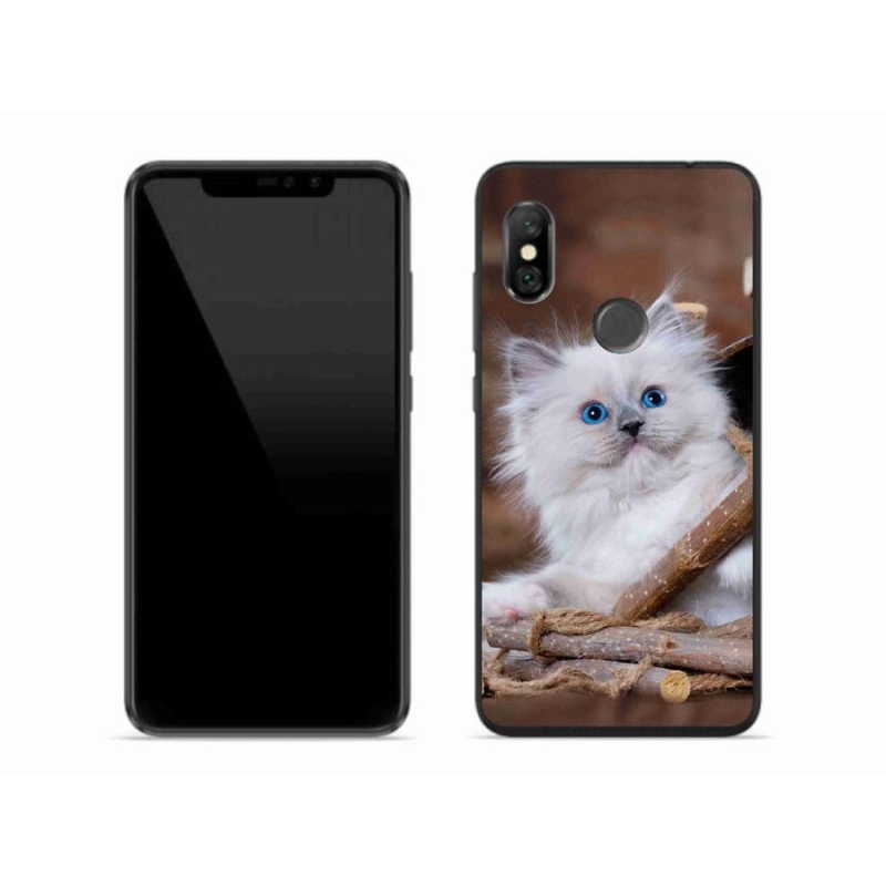 Gelový kryt mmCase na mobil Xiaomi Redmi Note 6 Pro - bílé kotě