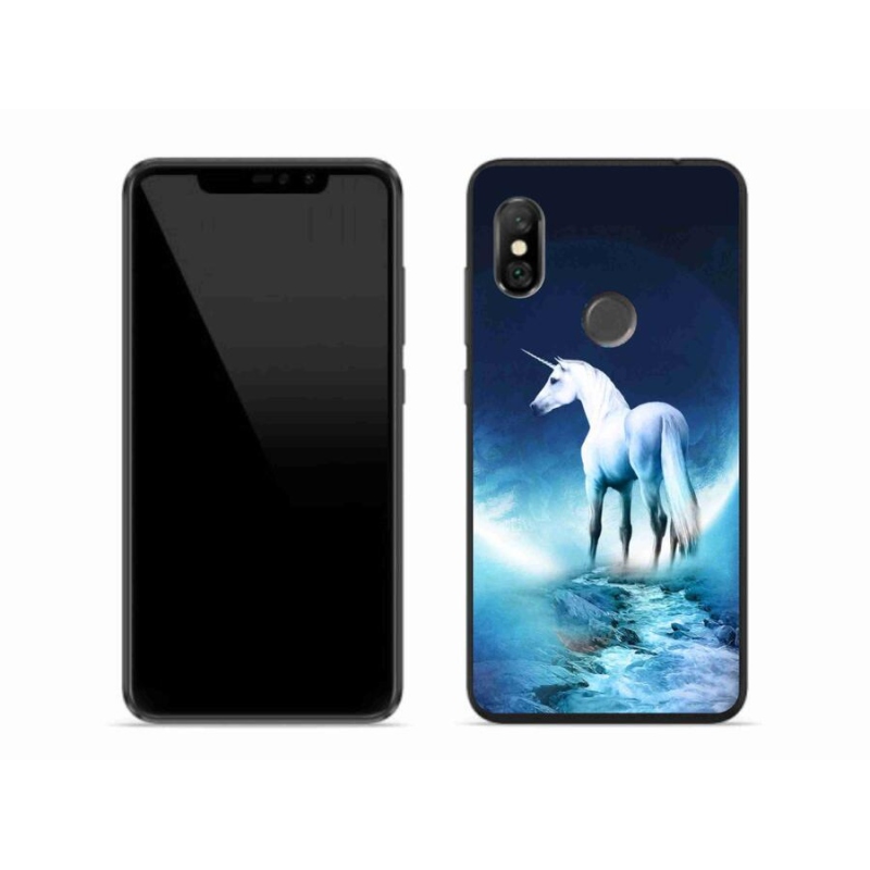 Gelový kryt mmCase na mobil Xiaomi Redmi Note 6 Pro - bílý jednorožec