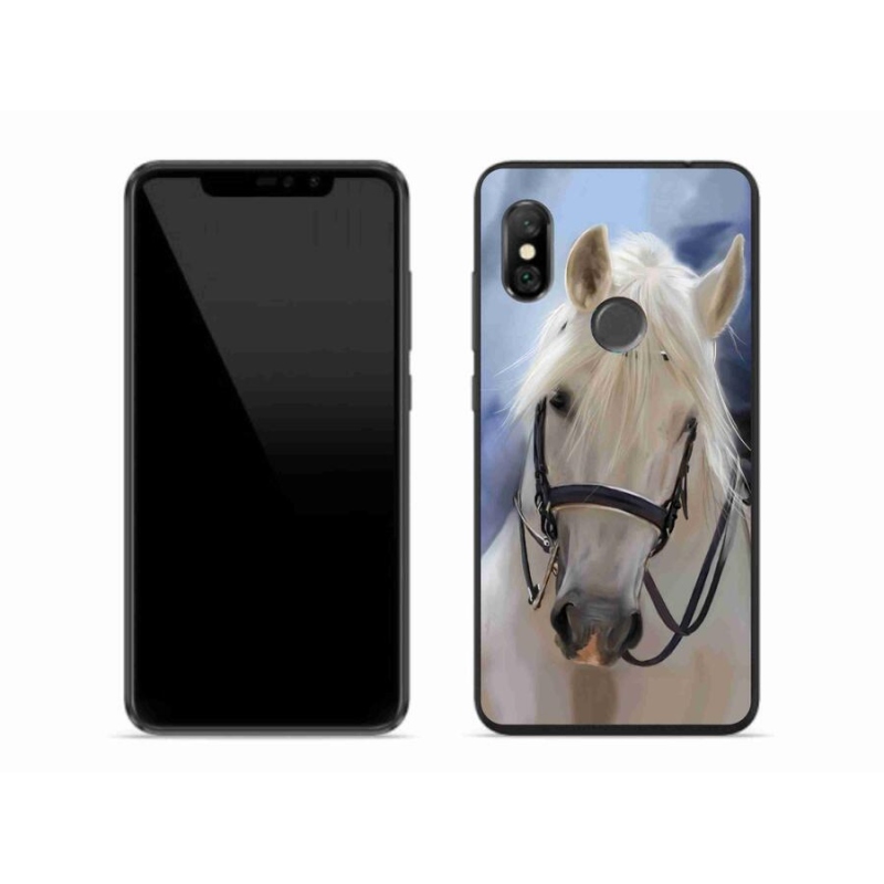 Gelový kryt mmCase na mobil Xiaomi Redmi Note 6 Pro - bílý kůň