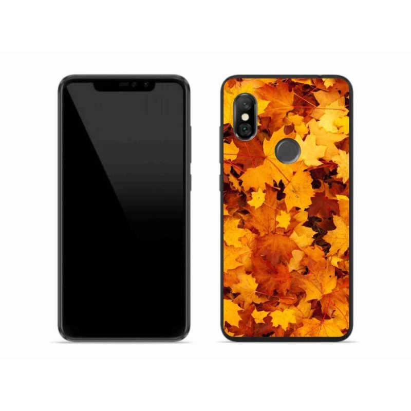 Gelový kryt mmCase na mobil Xiaomi Redmi Note 6 Pro - javorové listy