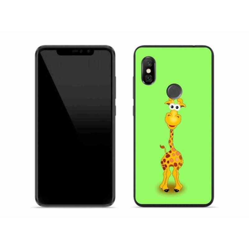 Gelový kryt mmCase na mobil Xiaomi Redmi Note 6 Pro - kreslená žirafa