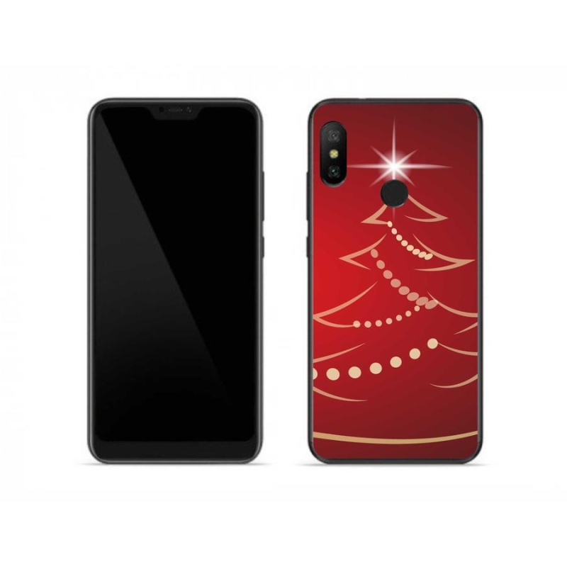 Gelový kryt mmCase na mobil Xiaomi Redmi Note 6 Pro - kreslený vánoční stromek