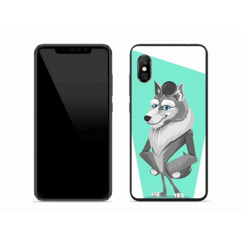 Gelový kryt mmCase na mobil Xiaomi Redmi Note 6 Pro - kreslený vlk