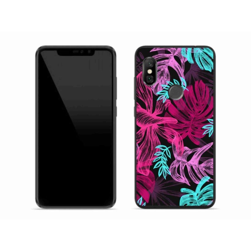 Gelový kryt mmCase na mobil Xiaomi Redmi Note 6 Pro - květiny 1