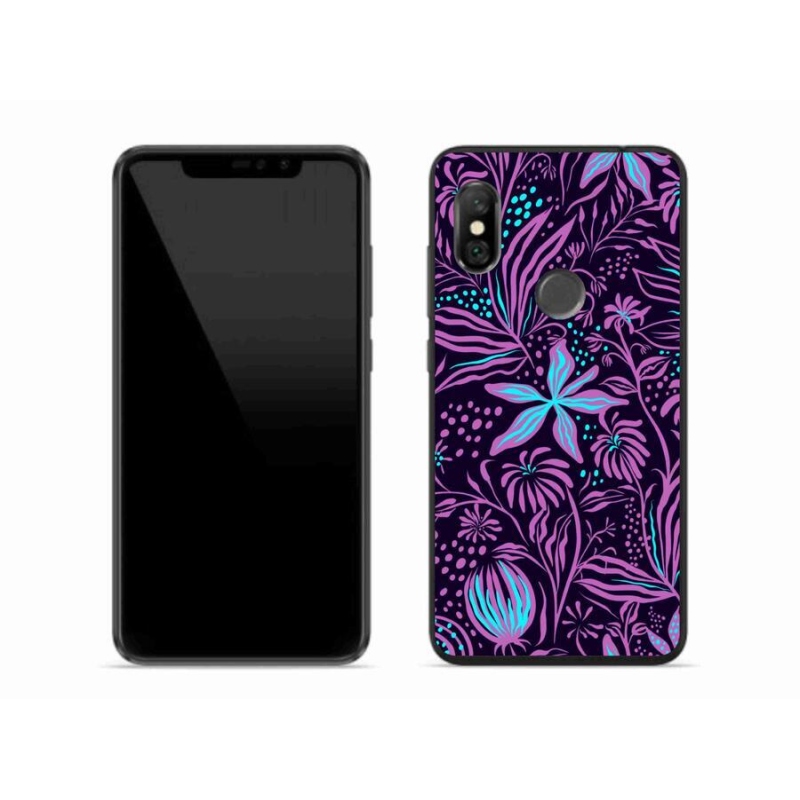 Gelový kryt mmCase na mobil Xiaomi Redmi Note 6 Pro - květiny 2