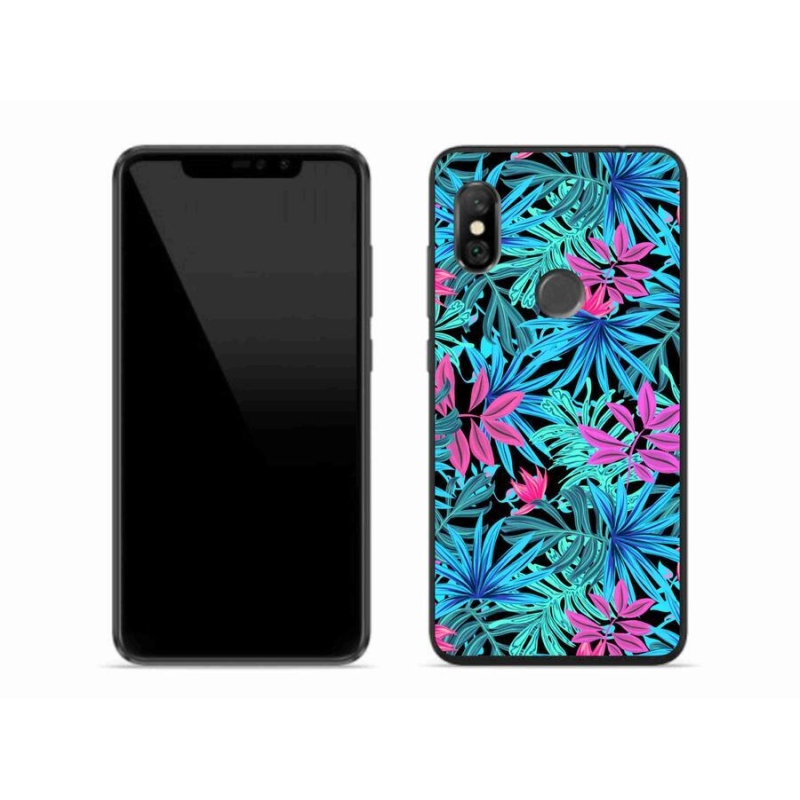 Gelový kryt mmCase na mobil Xiaomi Redmi Note 6 Pro - květiny 3