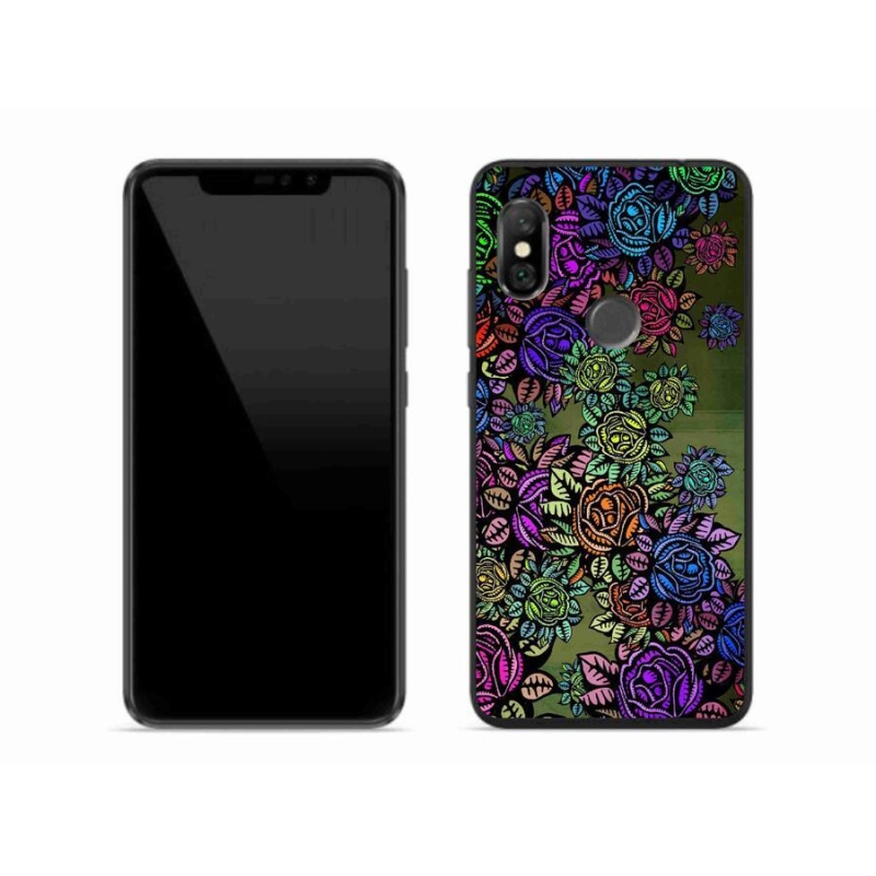 Gelový kryt mmCase na mobil Xiaomi Redmi Note 6 Pro - květiny 6