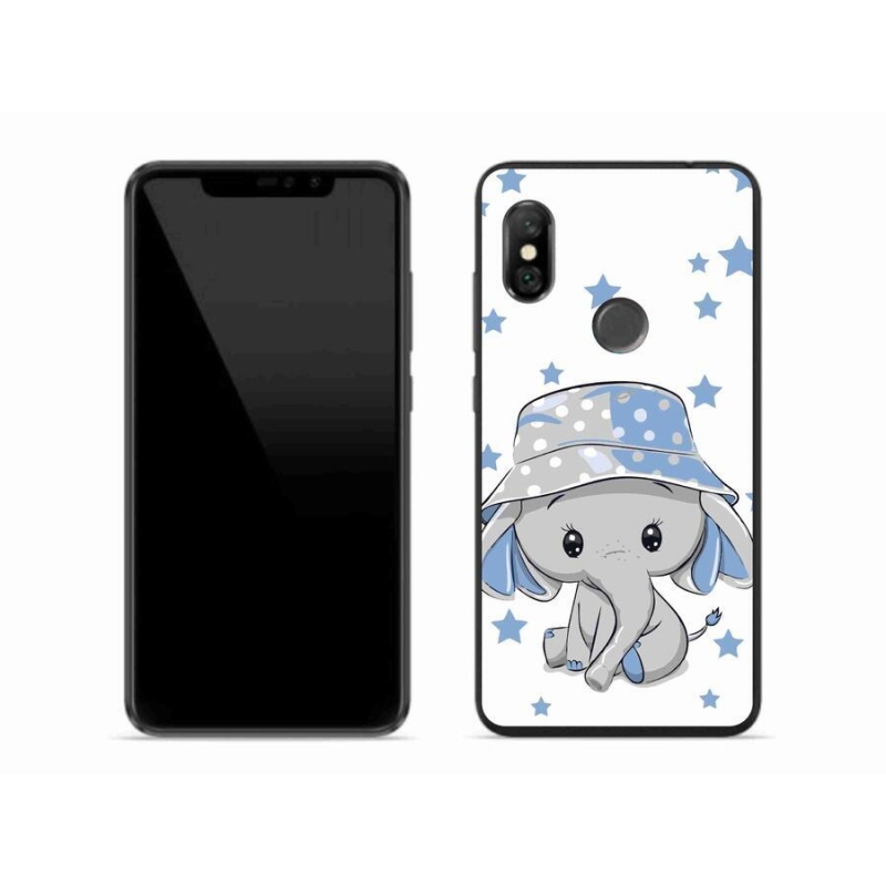 Gelový kryt mmCase na mobil Xiaomi Redmi Note 6 Pro - modrý slon