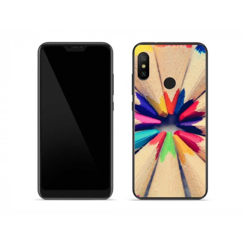 Gelový kryt mmCase na mobil Xiaomi Redmi Note 6 Pro - pastelky