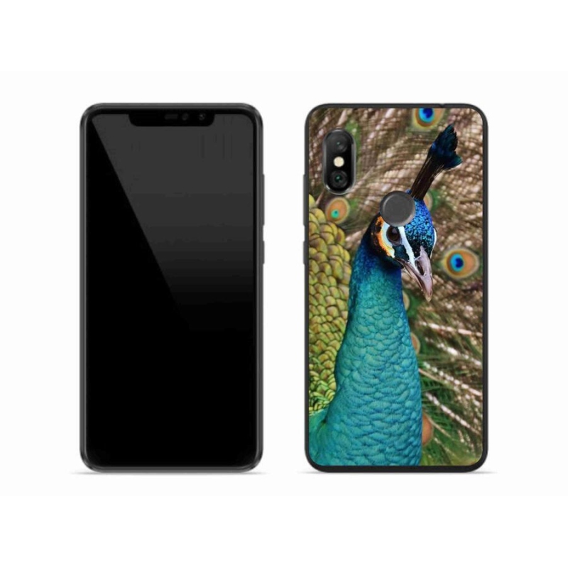 Gelový kryt mmCase na mobil Xiaomi Redmi Note 6 Pro - páv