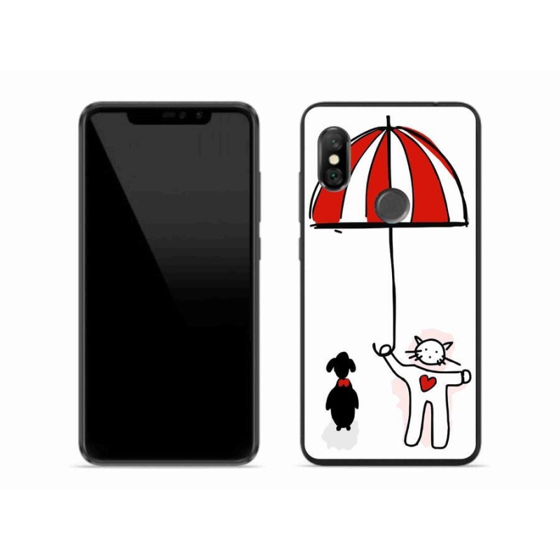 Gelový kryt mmCase na mobil Xiaomi Redmi Note 6 Pro - pejsek a kočička