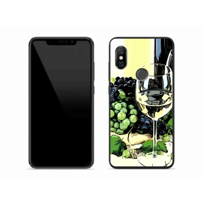 Gelový kryt mmCase na mobil Xiaomi Redmi Note 6 Pro - pohár vína
