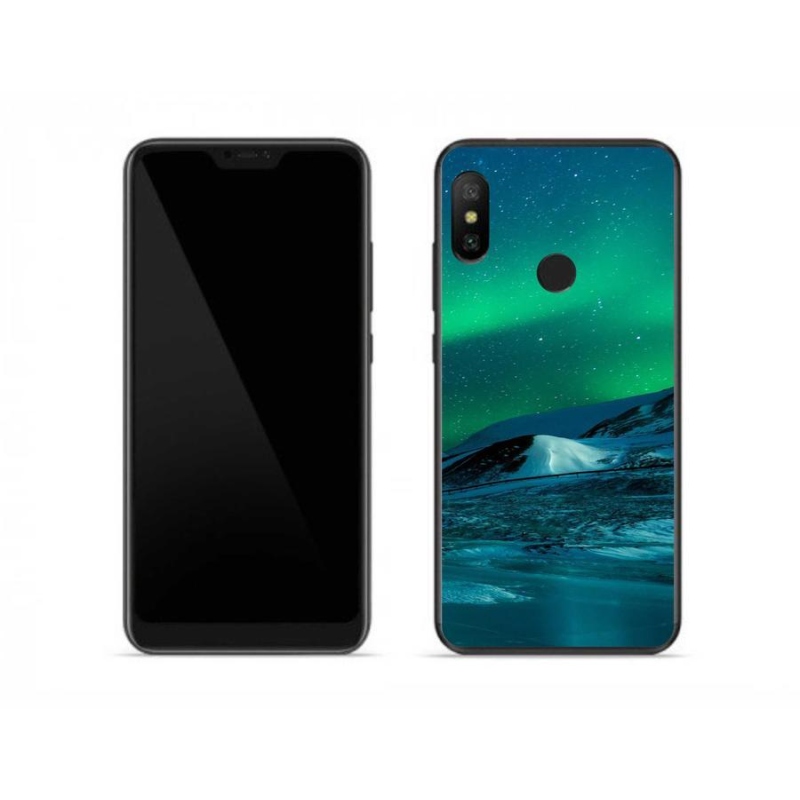 Gelový kryt mmCase na mobil Xiaomi Redmi Note 6 Pro - polární záře