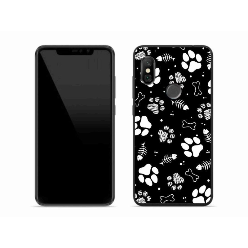 Gelový kryt mmCase na mobil Xiaomi Redmi Note 6 Pro - psí tlapky