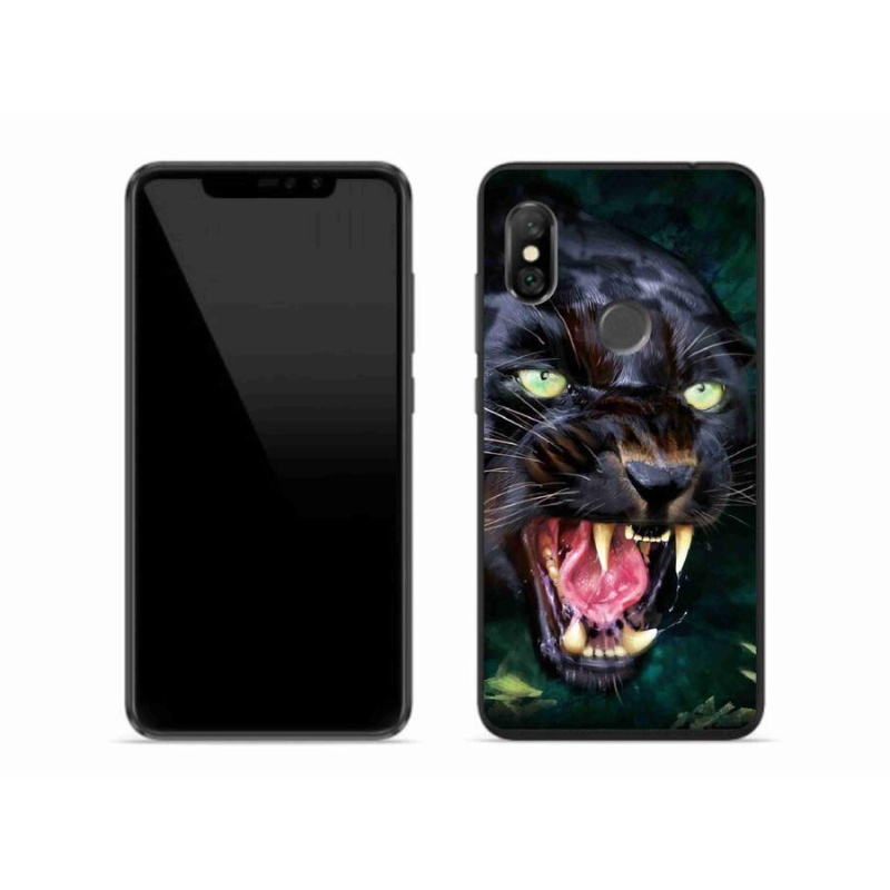 Gelový kryt mmCase na mobil Xiaomi Redmi Note 6 Pro - rozzuřený černý panter