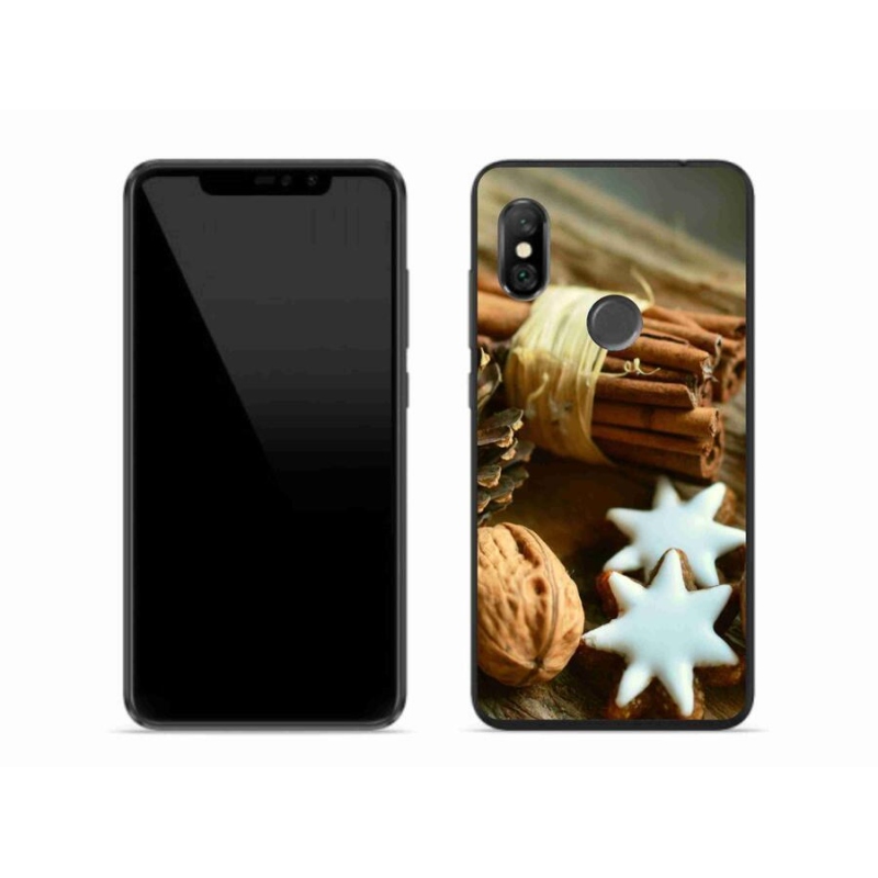 Gelový kryt mmCase na mobil Xiaomi Redmi Note 6 Pro - skořice a perníčky