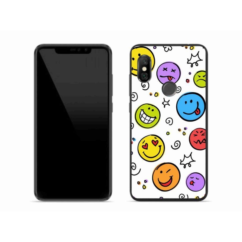 Gelový kryt mmCase na mobil Xiaomi Redmi Note 6 Pro - smajlíci