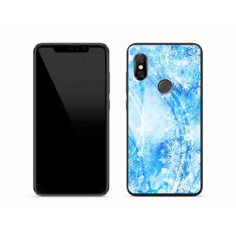 Gelový kryt mmCase na mobil Xiaomi Redmi Note 6 Pro - sněhové vločky