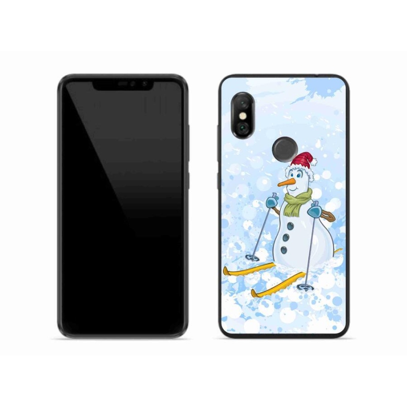 Gelový kryt mmCase na mobil Xiaomi Redmi Note 6 Pro - sněhulák