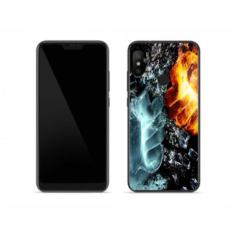 Gelový kryt mmCase na mobil Xiaomi Redmi Note 6 Pro - voda a oheň