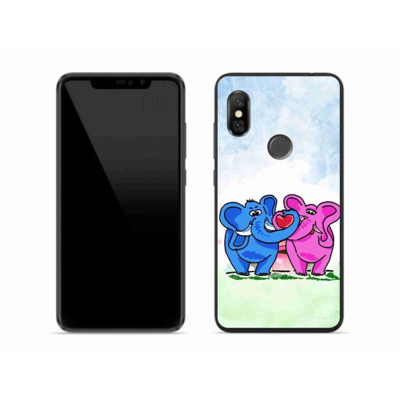 Gelový kryt mmCase na mobil Xiaomi Redmi Note 6 Pro - zamilovaní sloni
