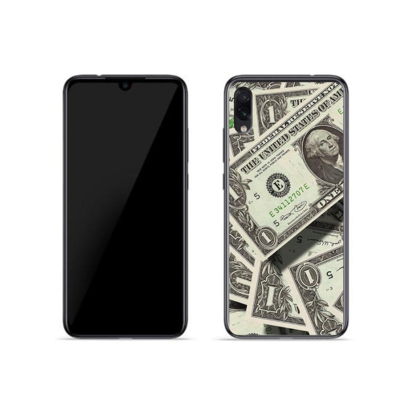 Gelový kryt mmCase na mobil Xiaomi Redmi Note 7 - americký dolar