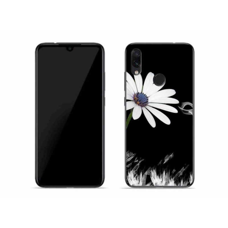 Gelový kryt mmCase na mobil Xiaomi Redmi Note 7 - bílá květina