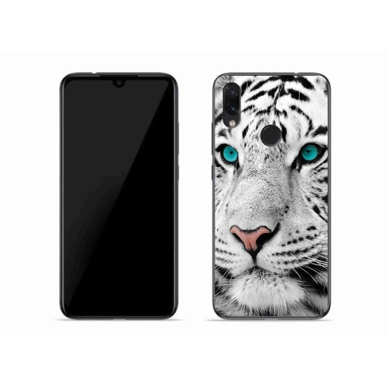 Gelový kryt mmCase na mobil Xiaomi Redmi Note 7 - bílý tygr