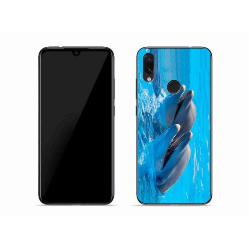 Gelový kryt mmCase na mobil Xiaomi Redmi Note 7 - delfíni