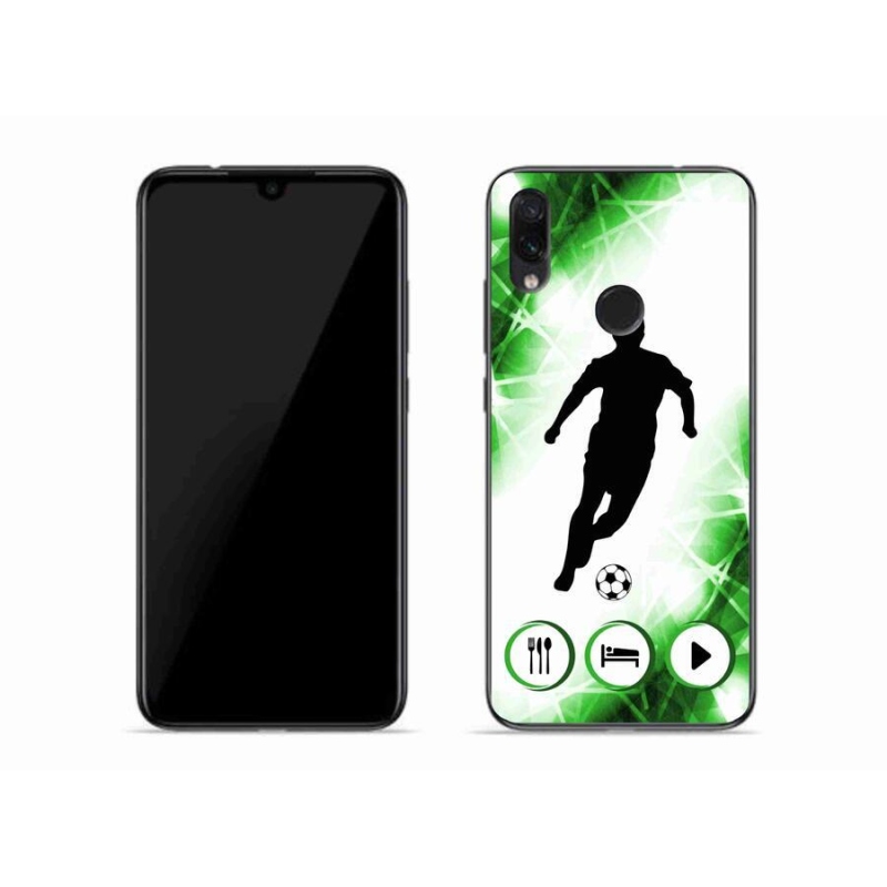 Gelový kryt mmCase na mobil Xiaomi Redmi Note 7 - fotbalista