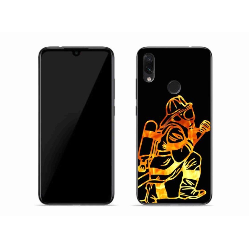 Gelový kryt mmCase na mobil Xiaomi Redmi Note 7 - hasič 1