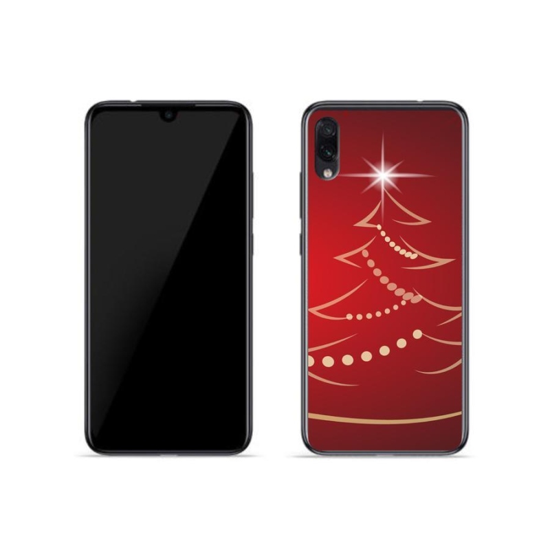 Gelový kryt mmCase na mobil Xiaomi Redmi Note 7 - kreslený vánoční stromek