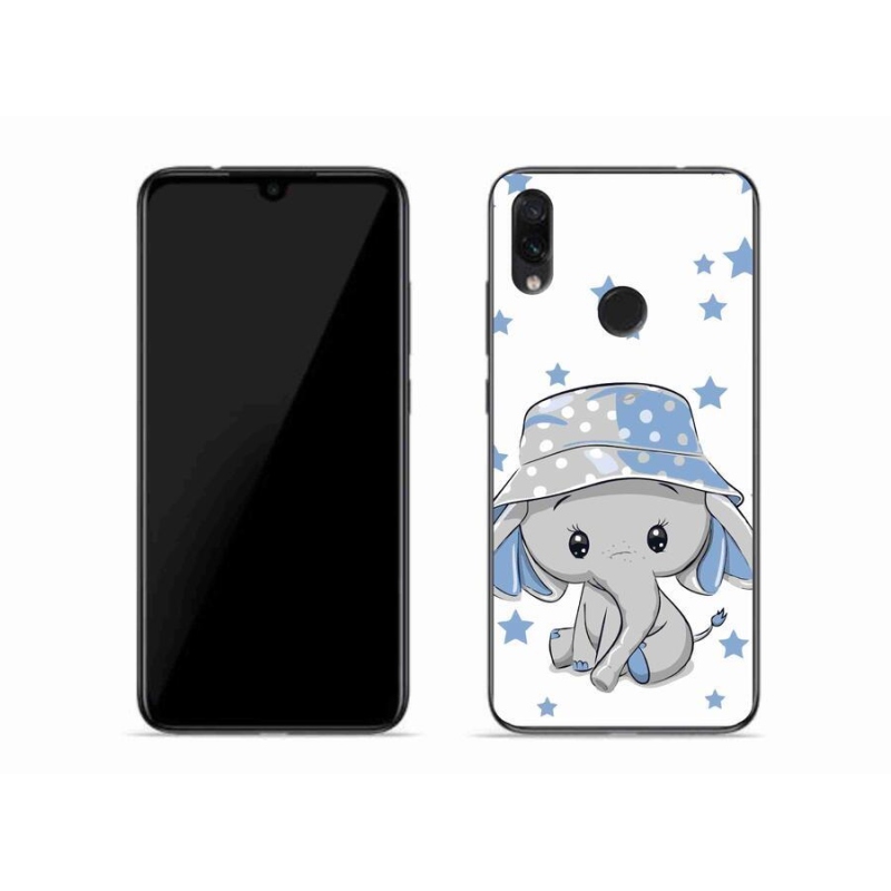 Gelový kryt mmCase na mobil Xiaomi Redmi Note 7 - modrý slon