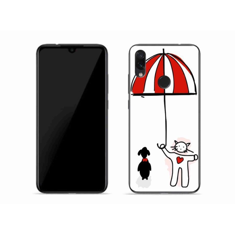 Gelový kryt mmCase na mobil Xiaomi Redmi Note 7 - pejsek a kočička
