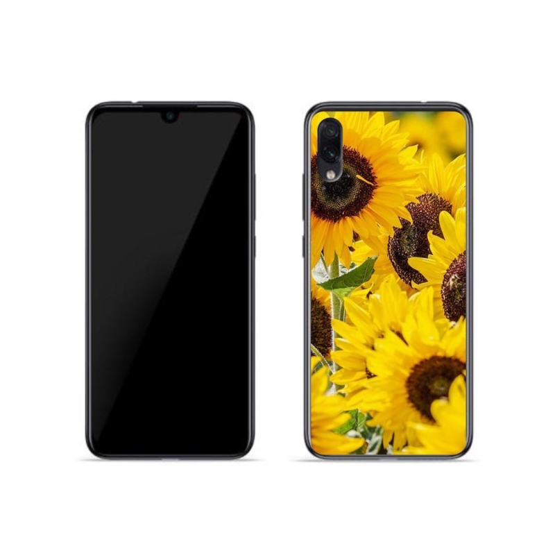 Gelový kryt mmCase na mobil Xiaomi Redmi Note 7 - slunečnice