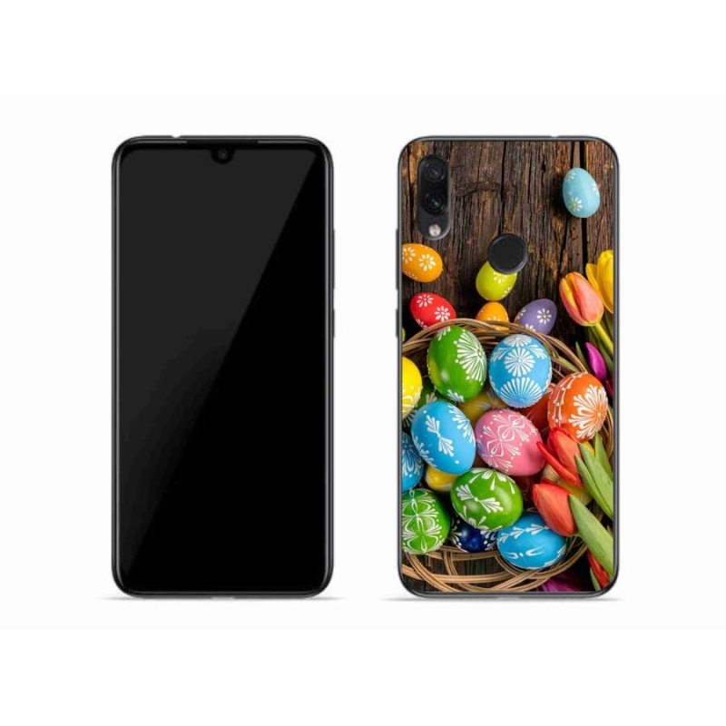 Gelový kryt mmCase na mobil Xiaomi Redmi Note 7 - velikonoční vajíčka