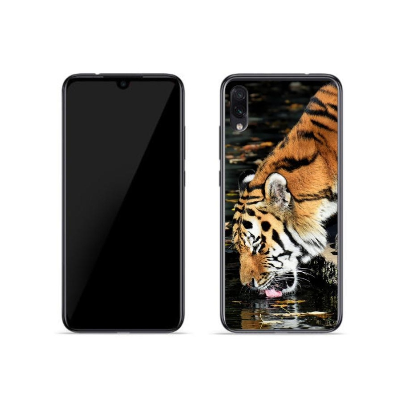 Gelový kryt mmCase na mobil Xiaomi Redmi Note 7 - žíznivý tygr