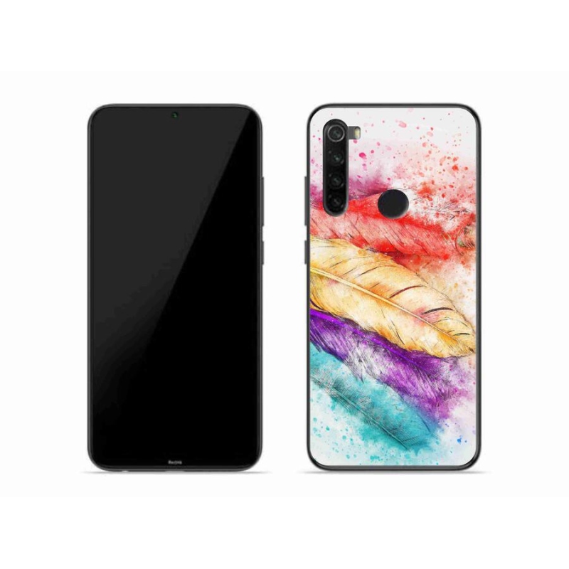 Gelový kryt mmCase na mobil Xiaomi Redmi Note 8 - barevné peří