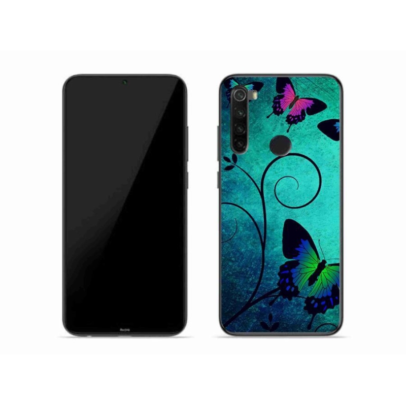 Gelový kryt mmCase na mobil Xiaomi Redmi Note 8 - barevní motýli