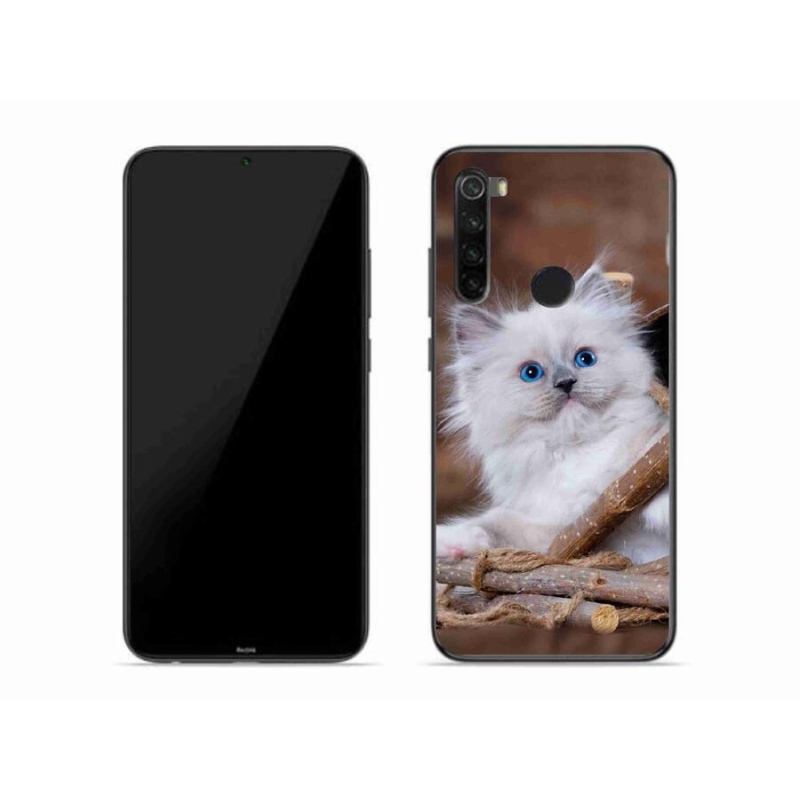 Gelový kryt mmCase na mobil Xiaomi Redmi Note 8 - bílé kotě