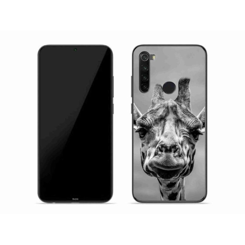 Gelový kryt mmCase na mobil Xiaomi Redmi Note 8 - černobílá žirafa