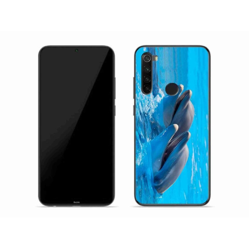 Gelový kryt mmCase na mobil Xiaomi Redmi Note 8 - delfíni