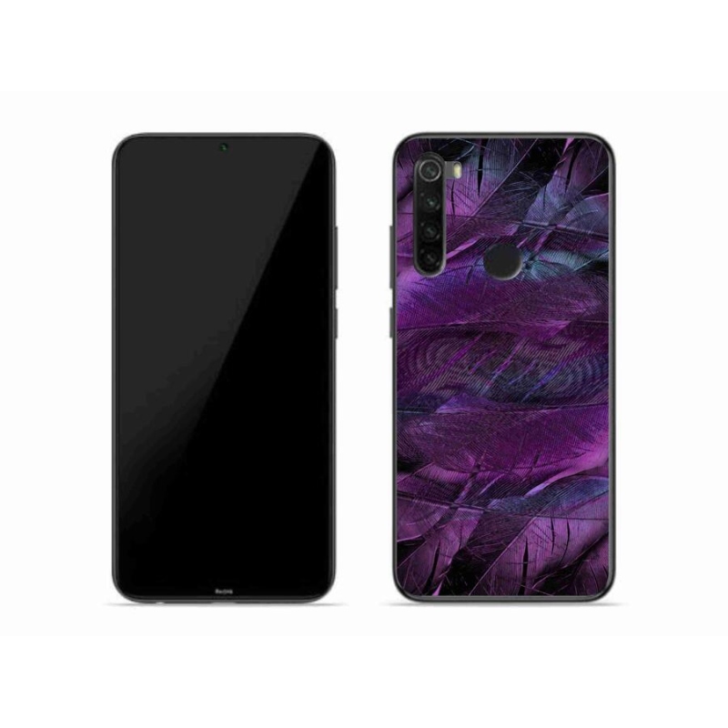 Gelový kryt mmCase na mobil Xiaomi Redmi Note 8 - fialová pírka