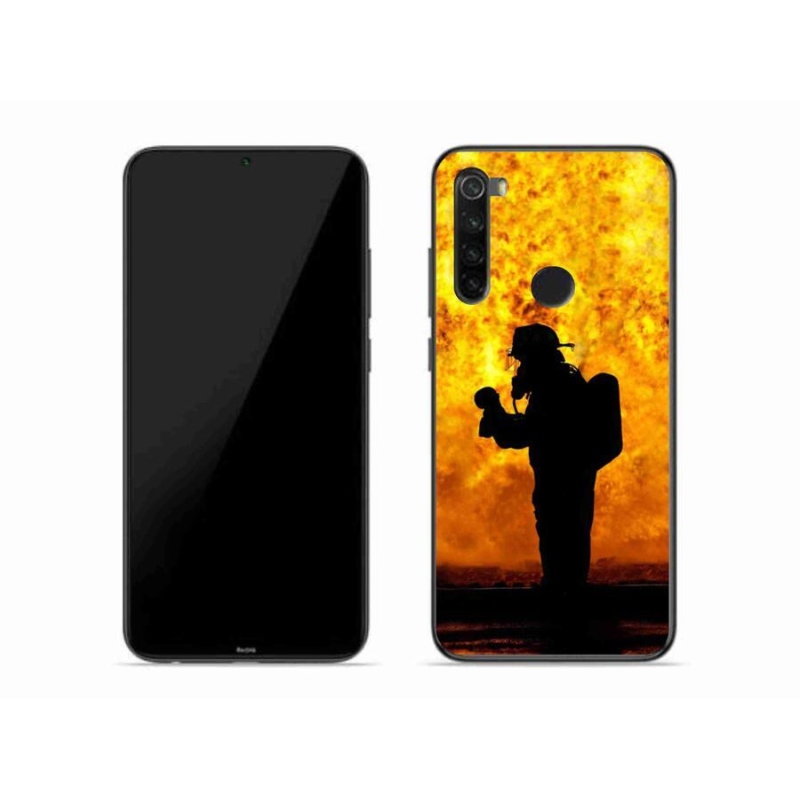 Gelový kryt mmCase na mobil Xiaomi Redmi Note 8 - hasič