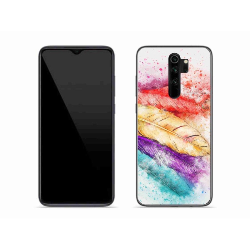 Gelový kryt mmCase na mobil Xiaomi Redmi Note 8 Pro - barevné peří