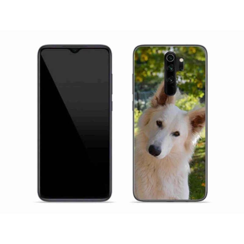 Gelový kryt mmCase na mobil Xiaomi Redmi Note 8 Pro - bílý švýcarský ovčák 1